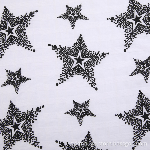 Weiche Handgefühlstern gedruckter Rayon -Kleiderstoff